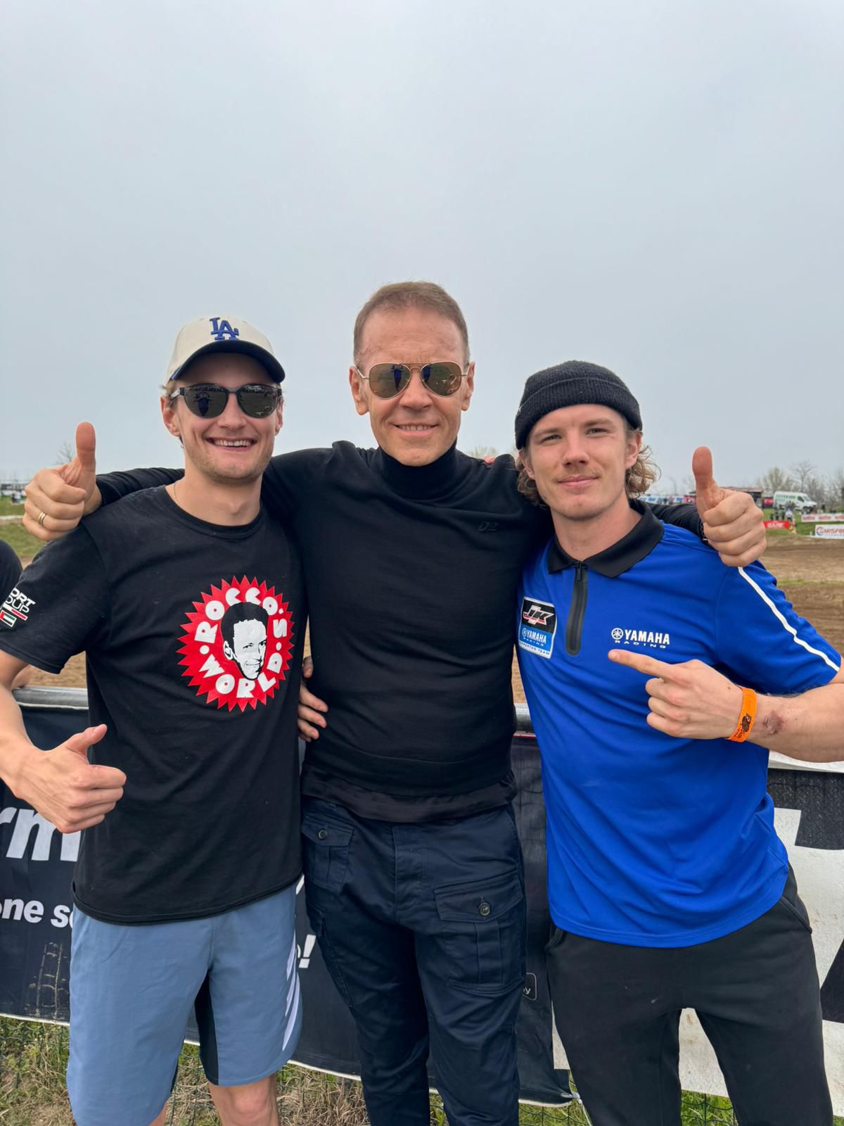 Super Mot Hard? Rocco Siffredi at the first stage of the Italian motoc